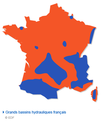 Les grands bassins de production hydraulique